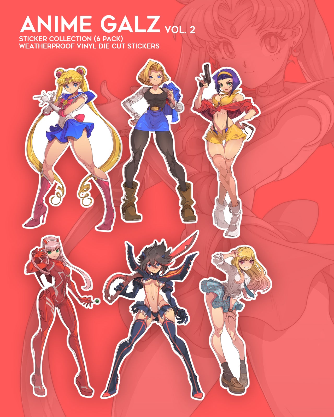 anime stickers drawn by edwin huang