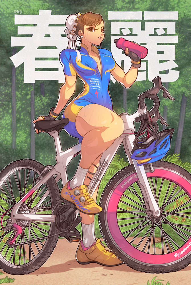 chun li on bike by edwin huang