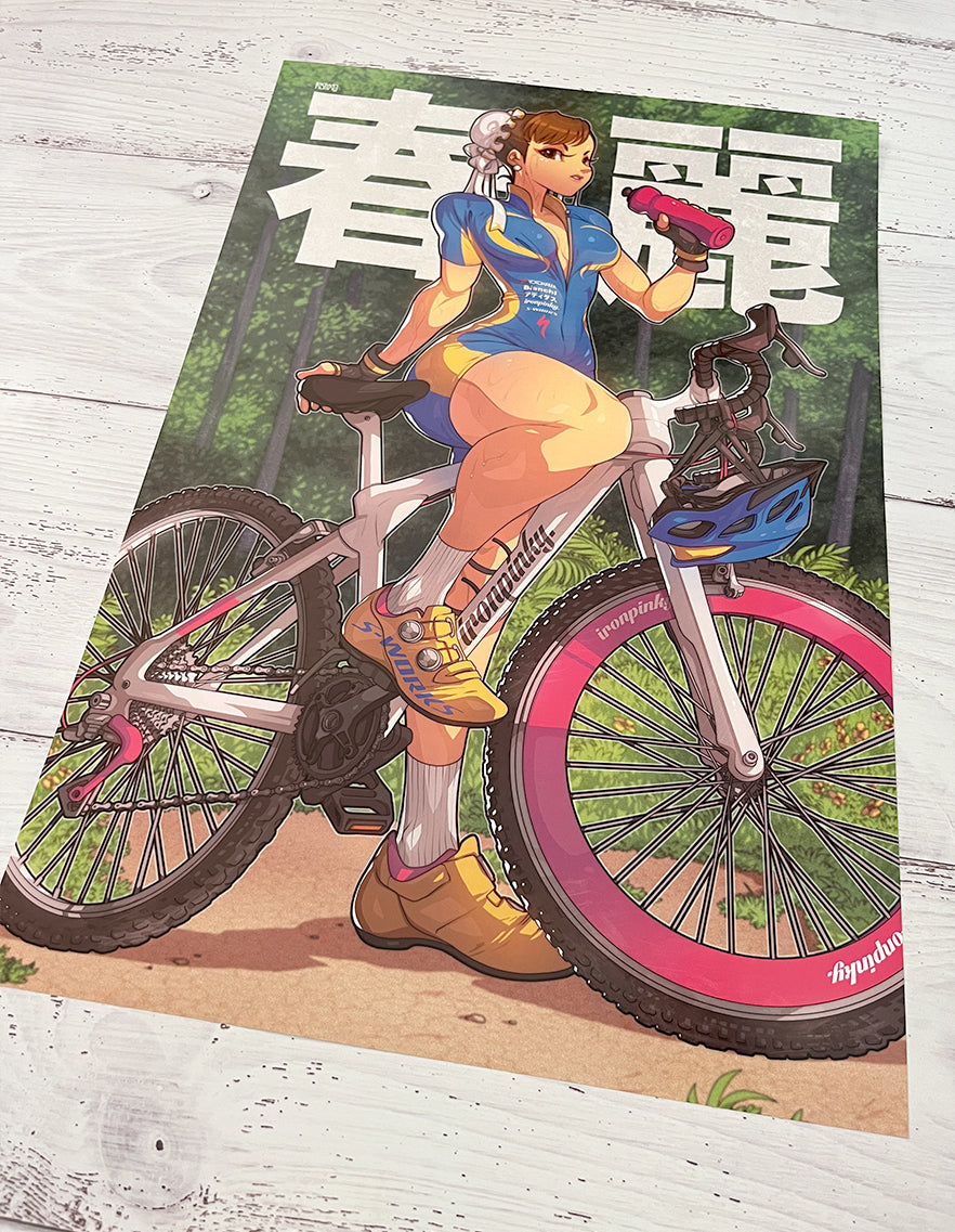 chun li on bike by edwin huang