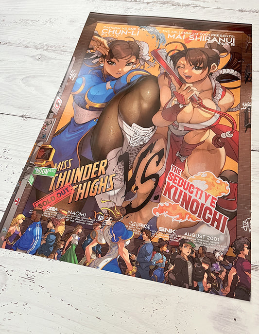 chun li mai shiranui drawing by edwin huang