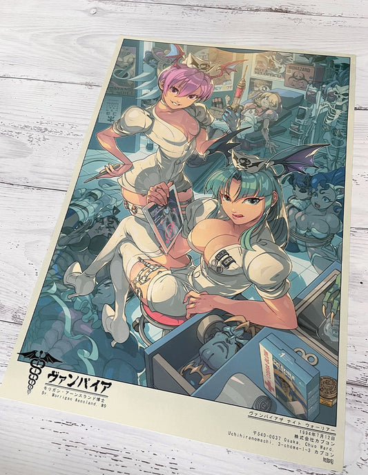 Nurse Morrigan and Lilith Art Print Illustrated by IRONPINKY.
