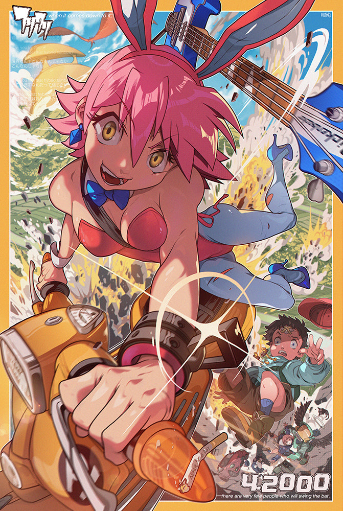 FLCL Fooly Cooly illustration by edwin huang