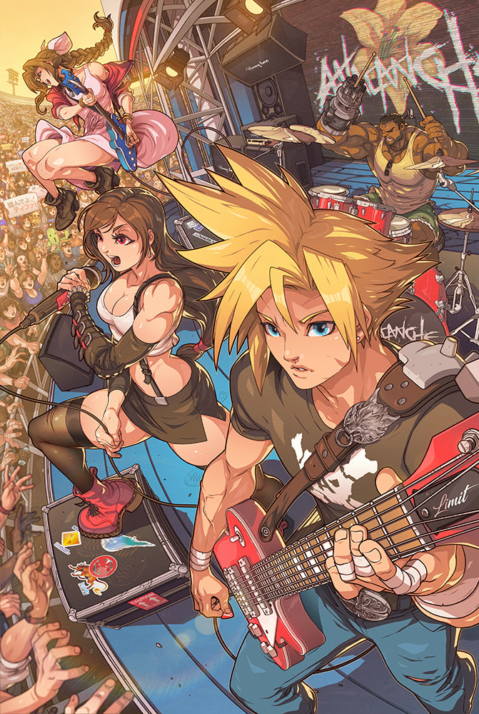 final fantasy 7 xii rockband cloud strife tifa aerith