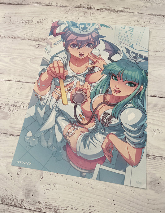 morrigan and lilith from darkstalkers by edwin huang