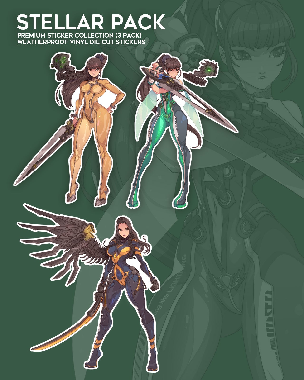 eve stellar blade stickers by edwin huang