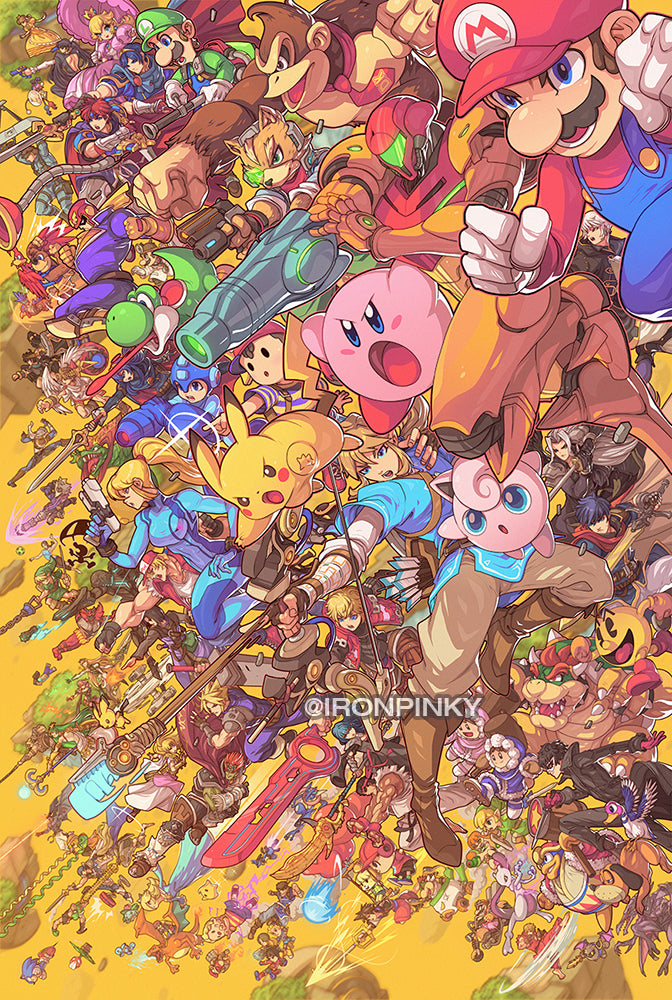 smash bros ultimate drawing by edwin huang