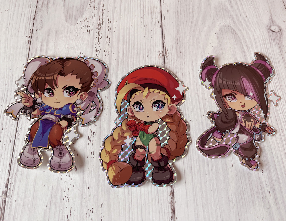 street fighter chibi jennillustrations chun li juri cammy