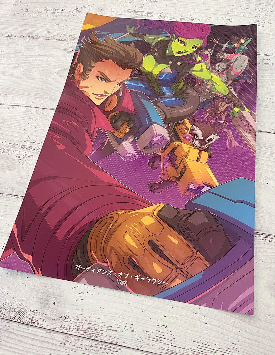 Gotg Drawing GOTG Wall Art Print Illustrated by IRONPINKY. – ironpinky.
