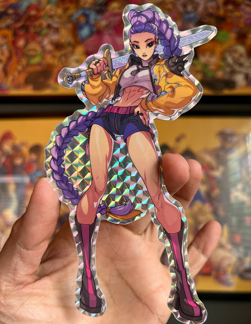 K-Pop Pack (4 Pack) Prismatic Holographic Vinyl Die Cut Sticker