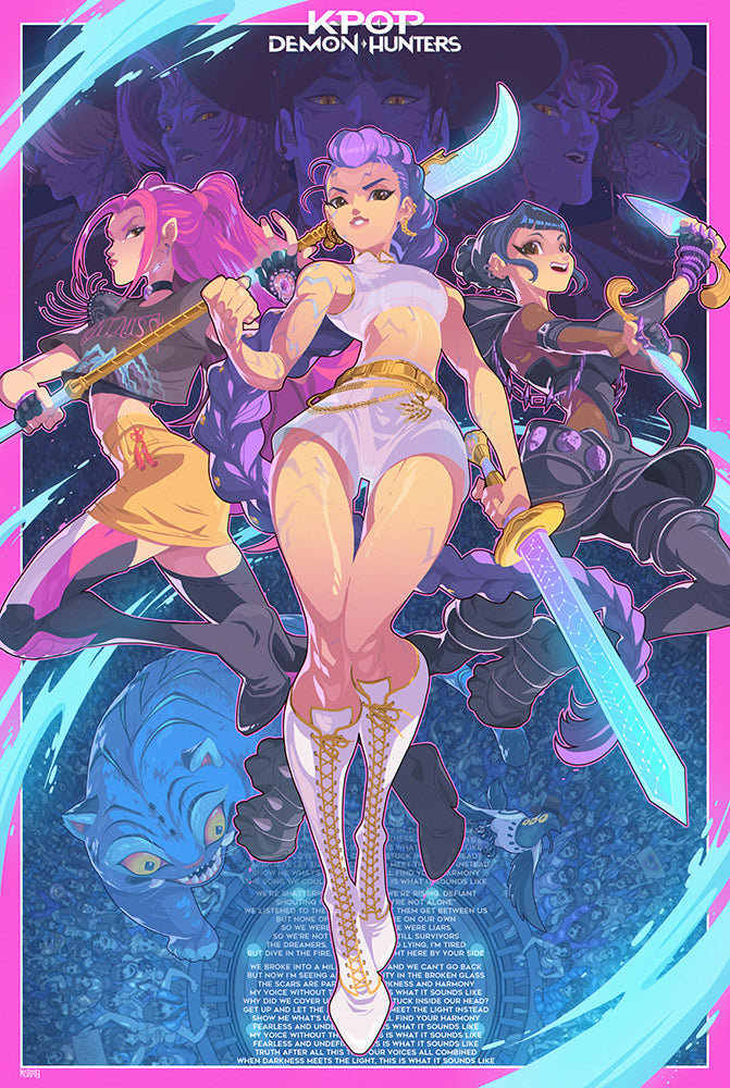 K Pop Demon Hunters Art Print Illustrated By IRONPINKY. – ironpinky.